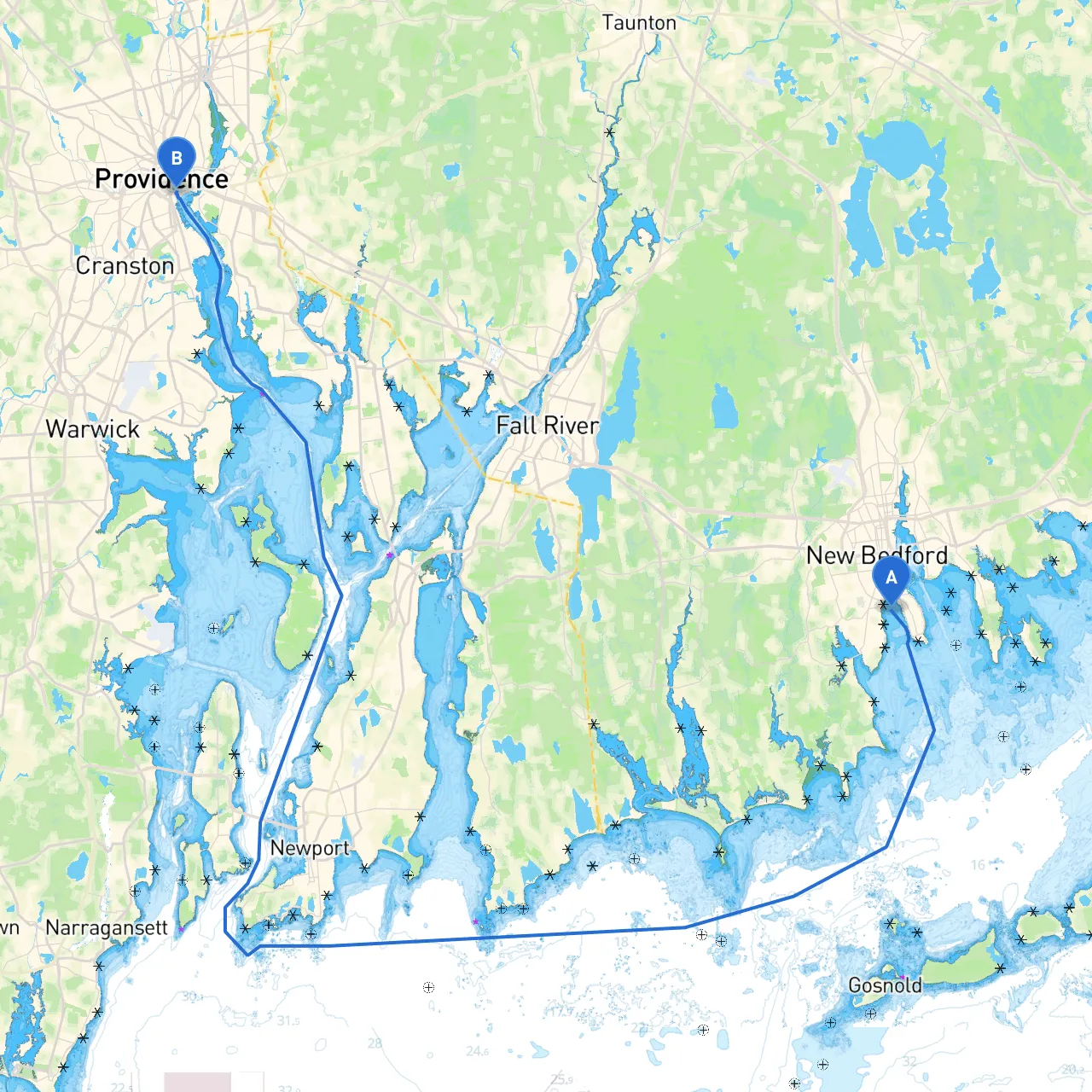 New Bedford to Providence