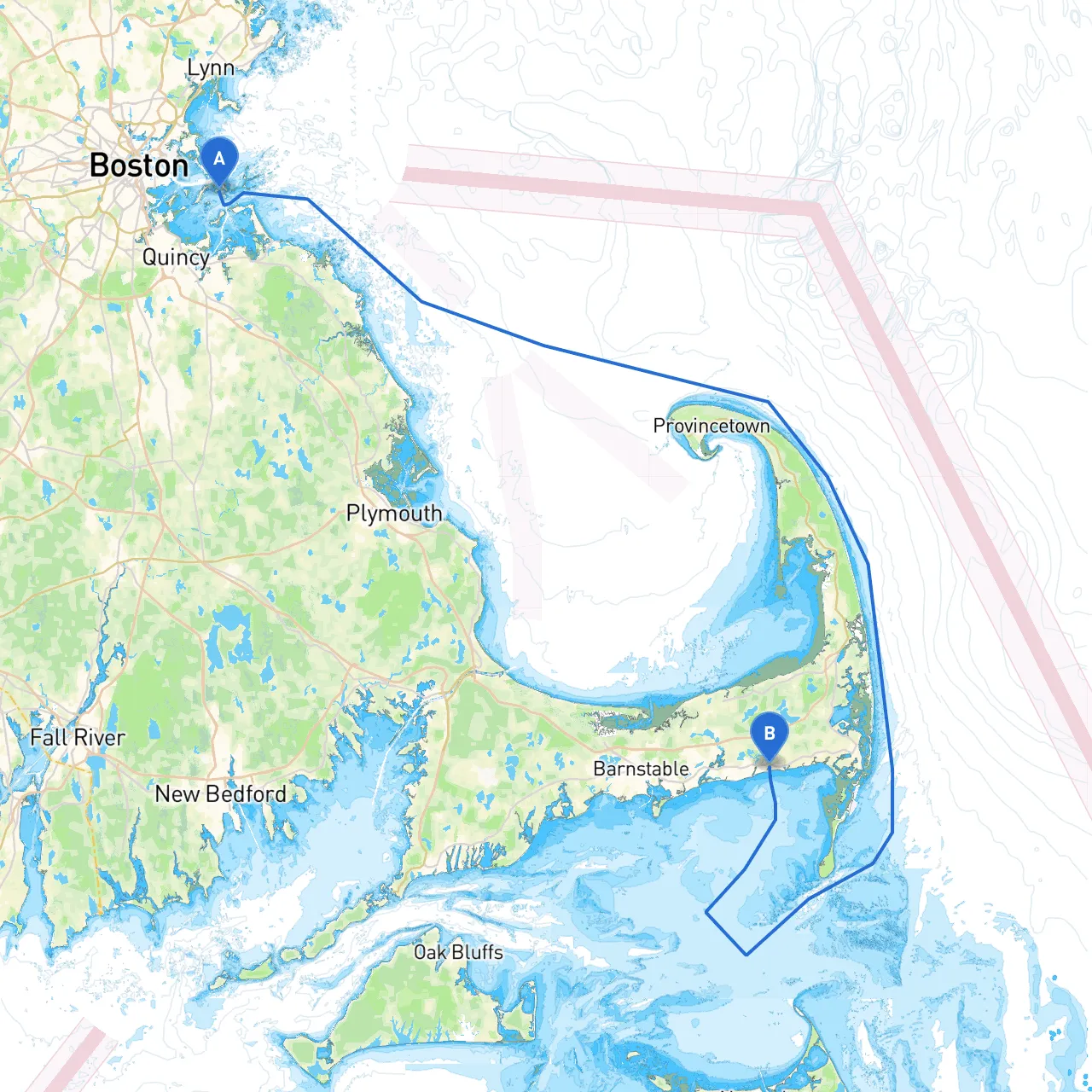 Boston to Harwich