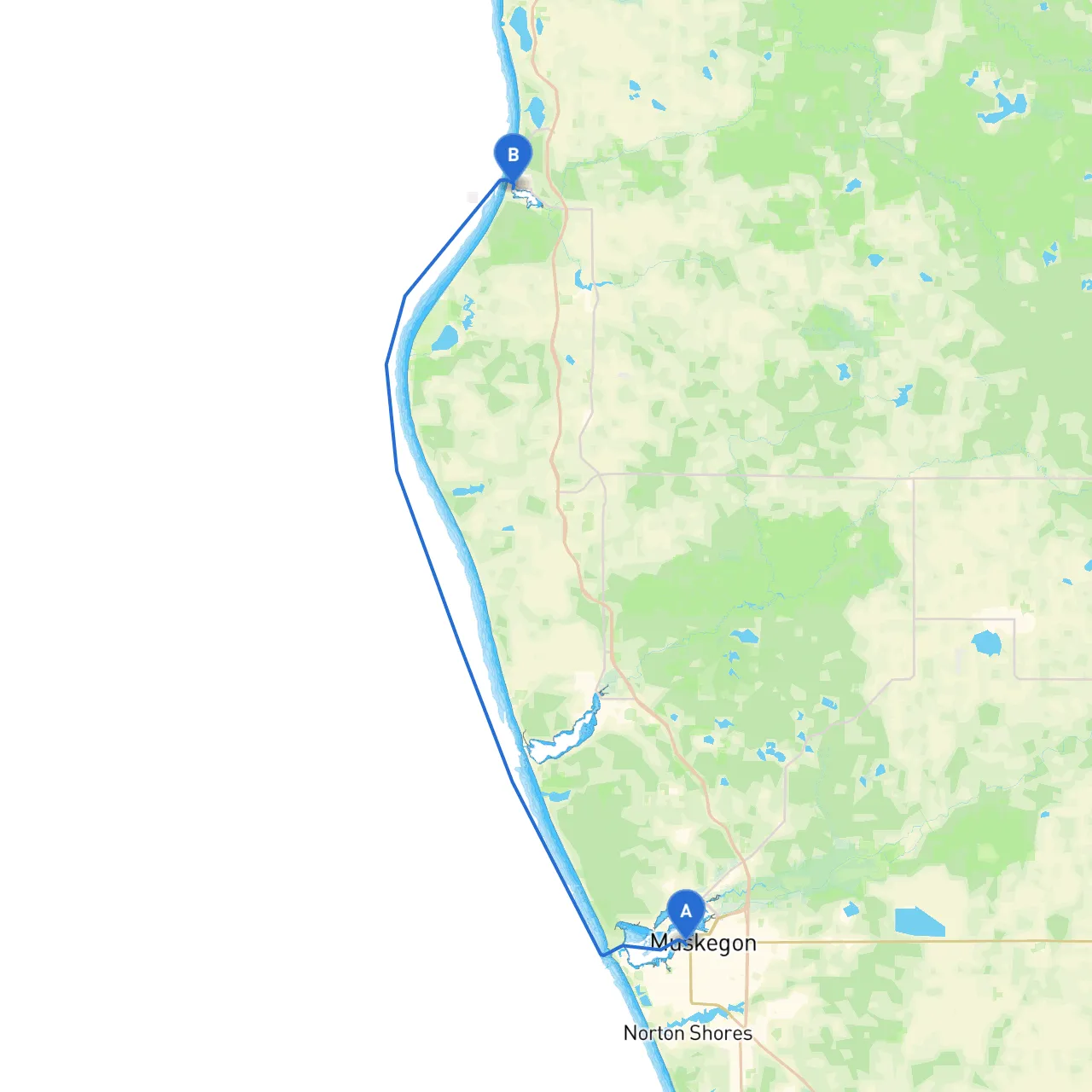 Muskegon to Pentwater