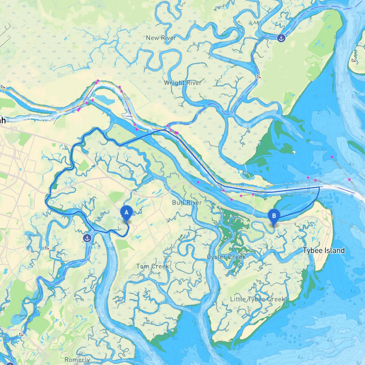 Wilmington Island to Tybee Island