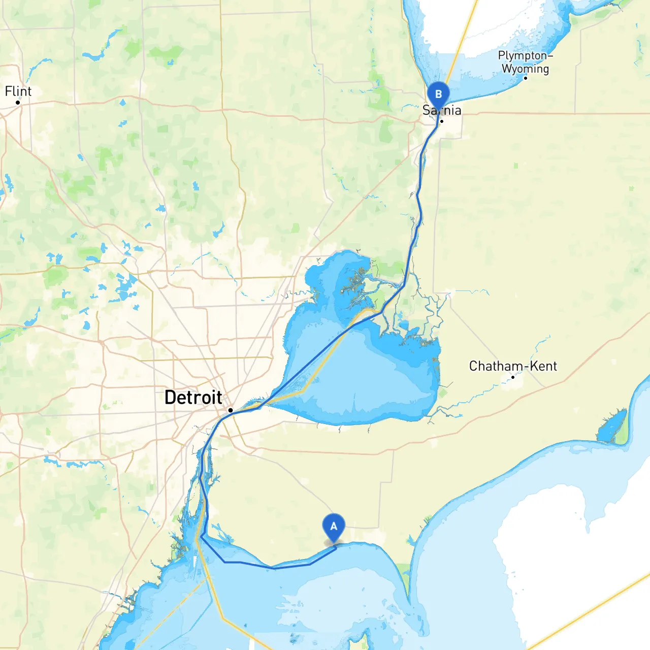 Kingsville to Sarnia