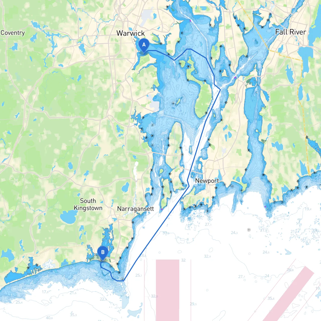 Warwick to Narragansett