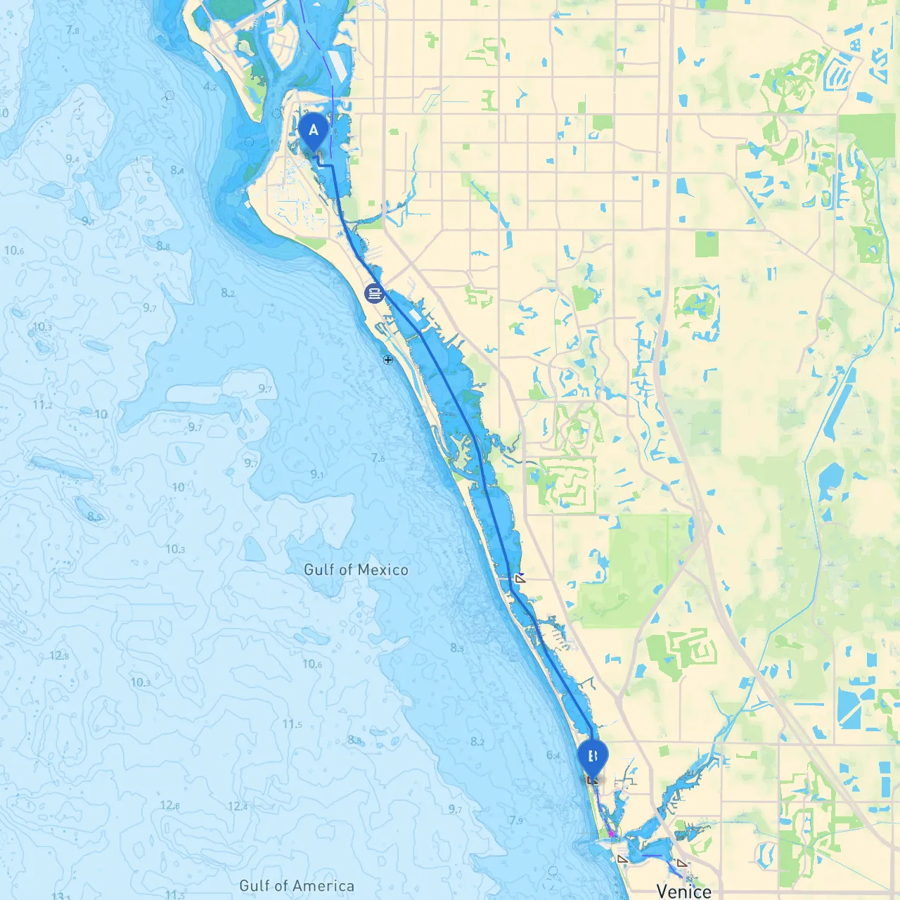Siesta Key to Nokomis