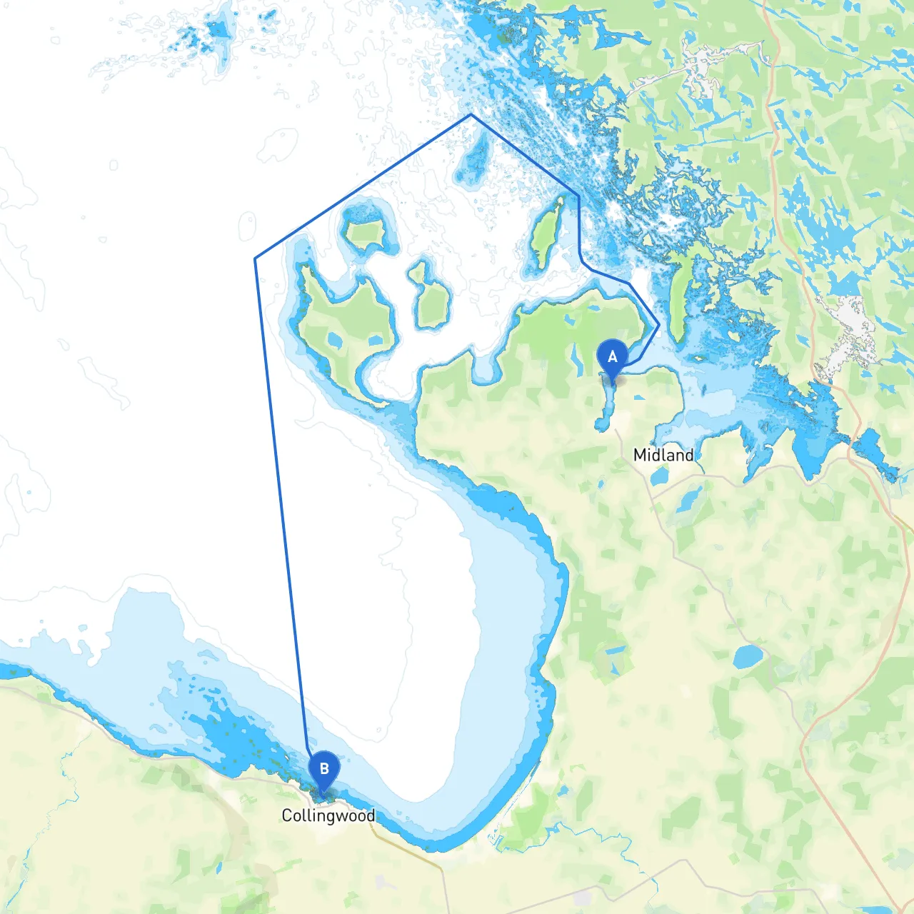 Penetanguishene to Collingwood
