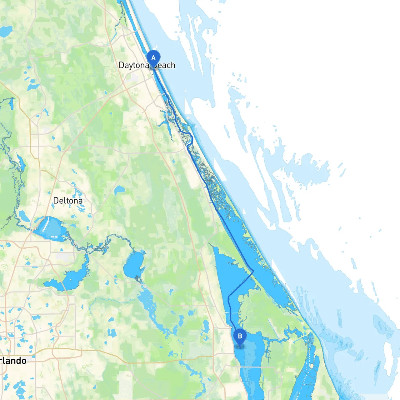 Daytona Beach to Titusville