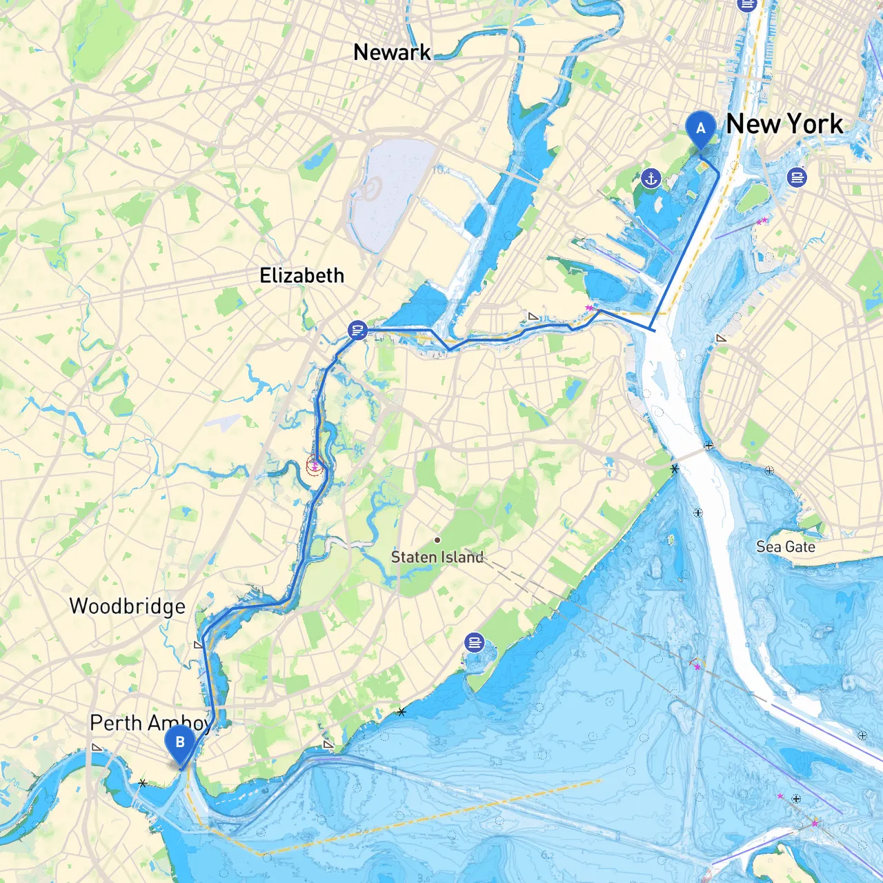 Jersey City to Perth Amboy