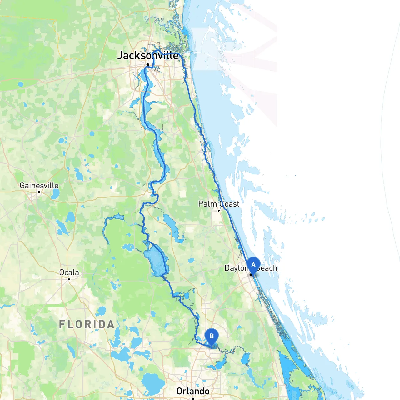 Daytona Beach to Sanford