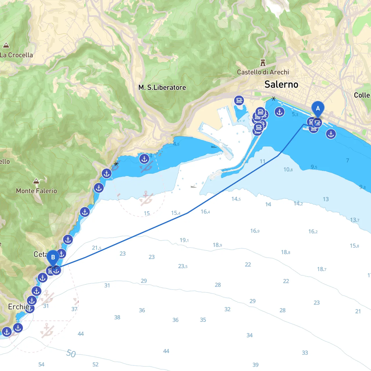 Salerno to Cetara