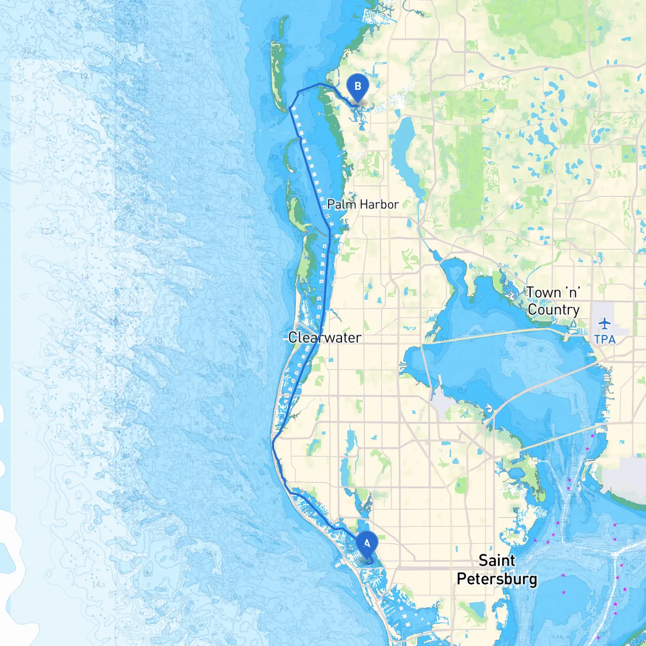 Treasure Island to Tarpon Springs