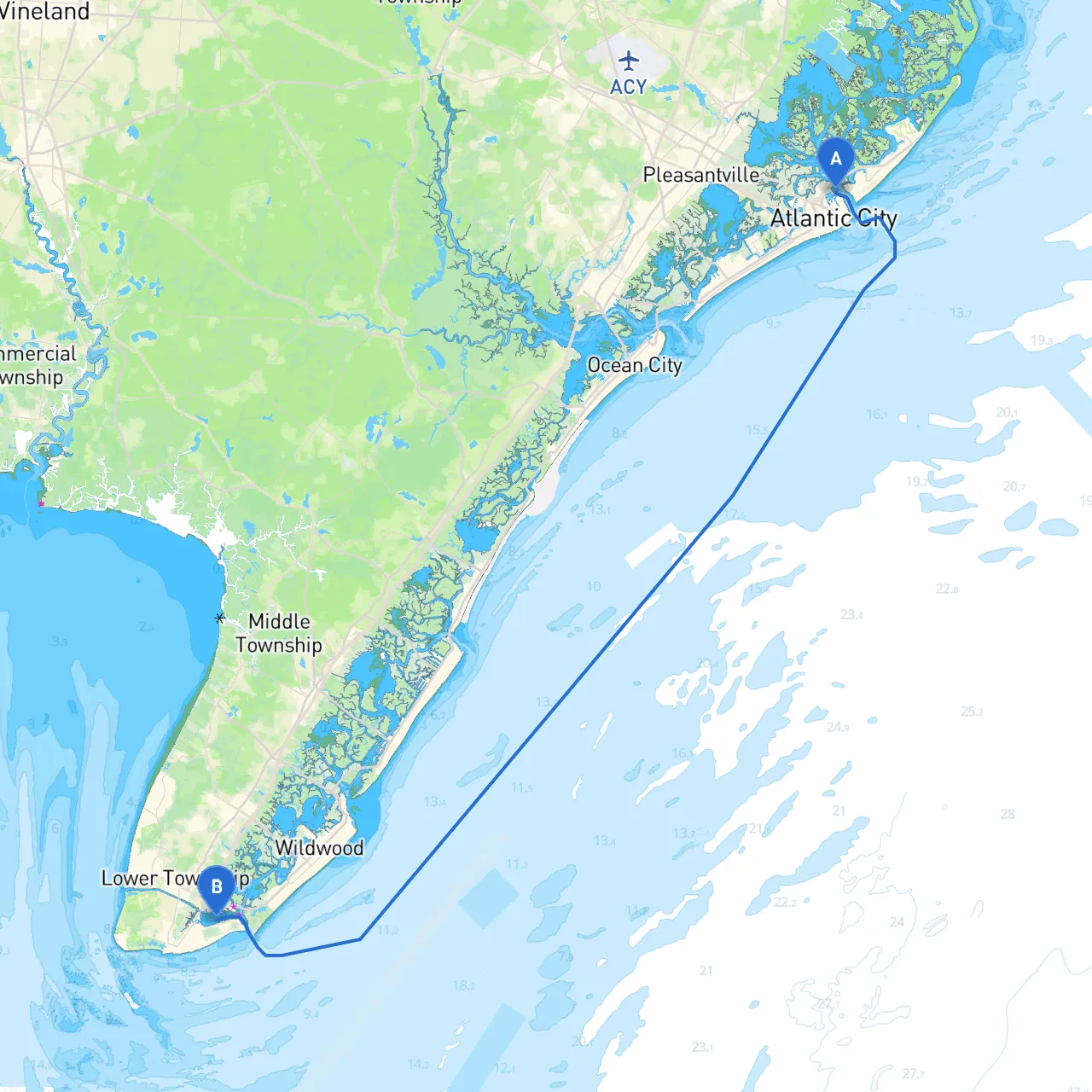Atlantic City to Cape May