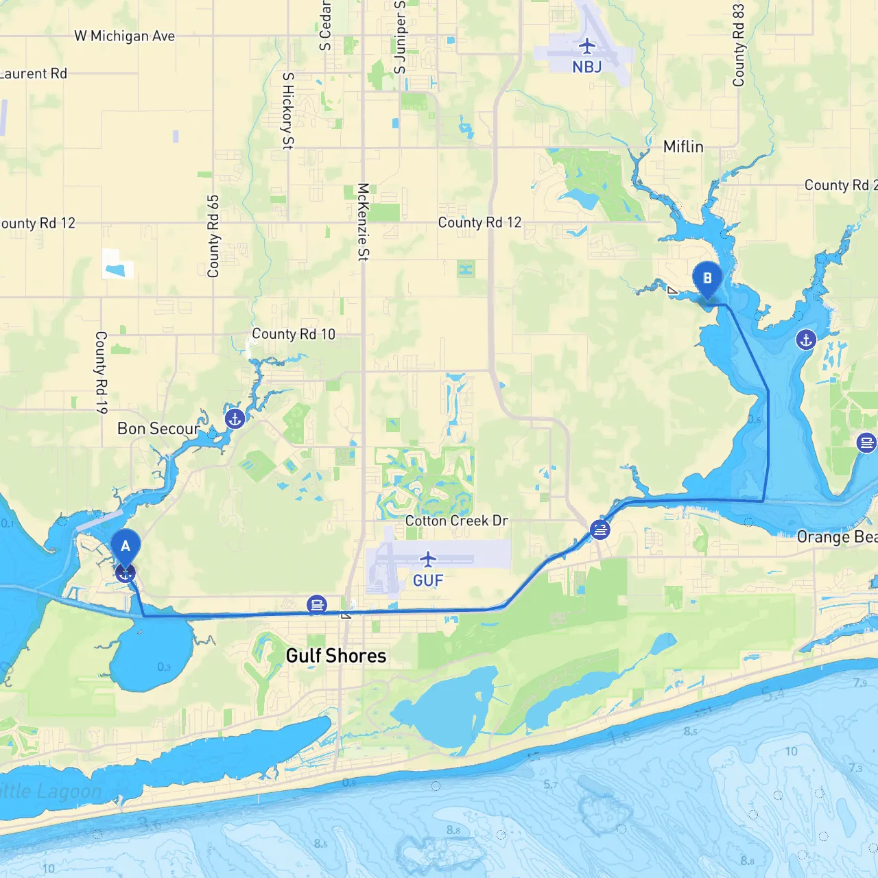 Gulf Shores to Foley
