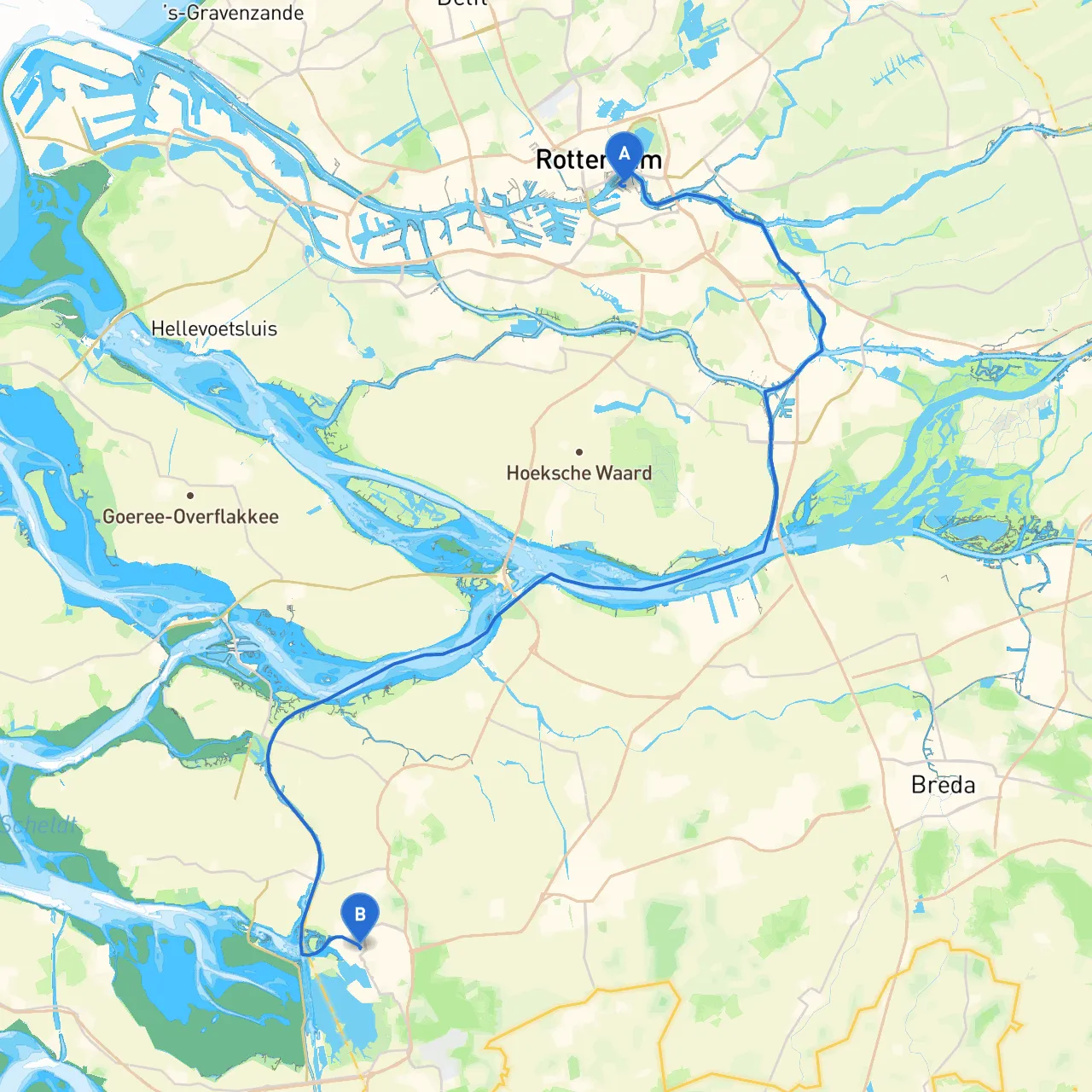 Rotterdam to Bergen op Zoom