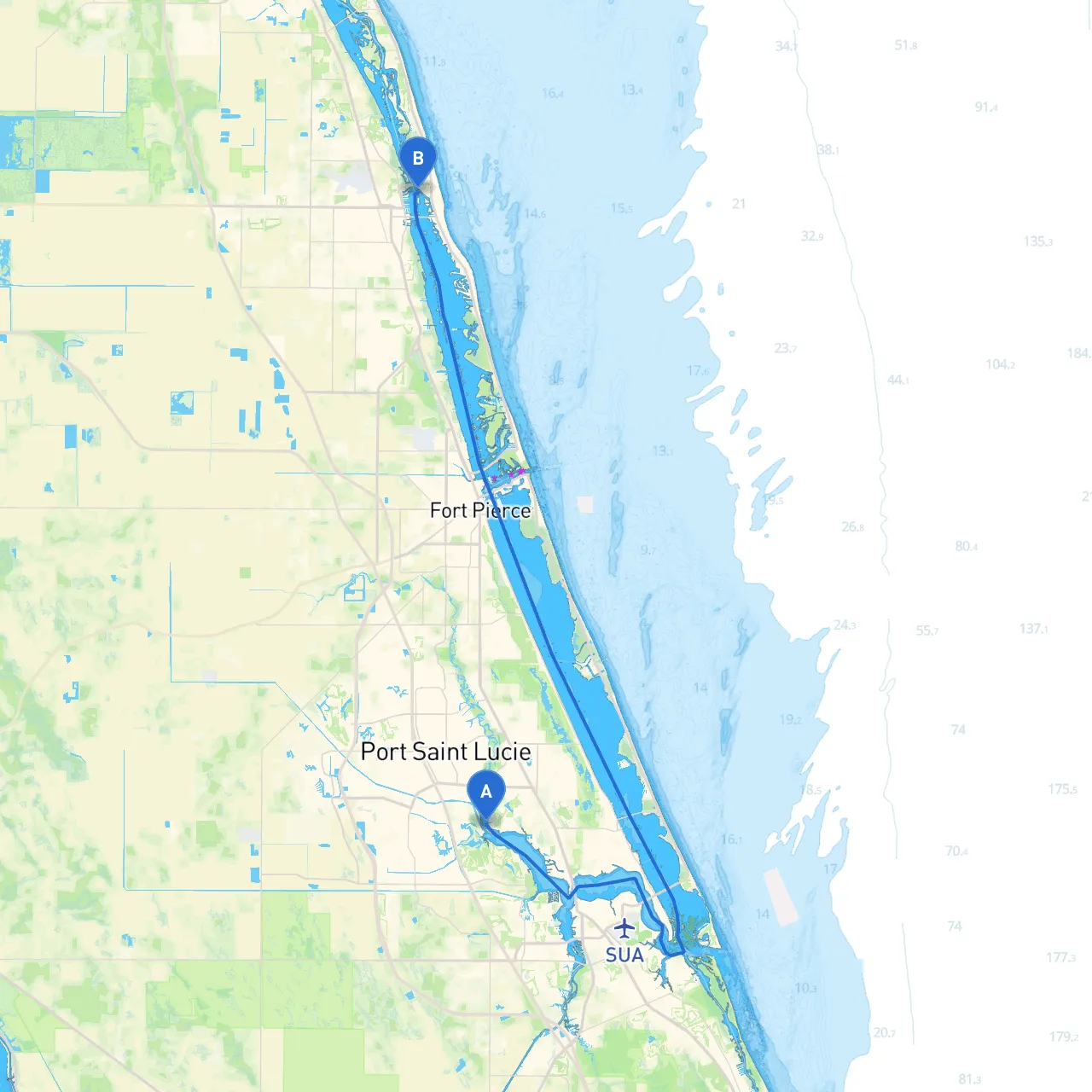 Port Saint Lucie to Vero Beach