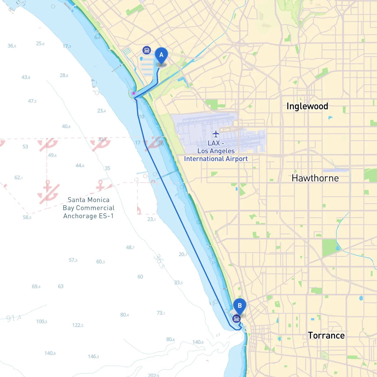 Marina Del Rey to Redondo Beach