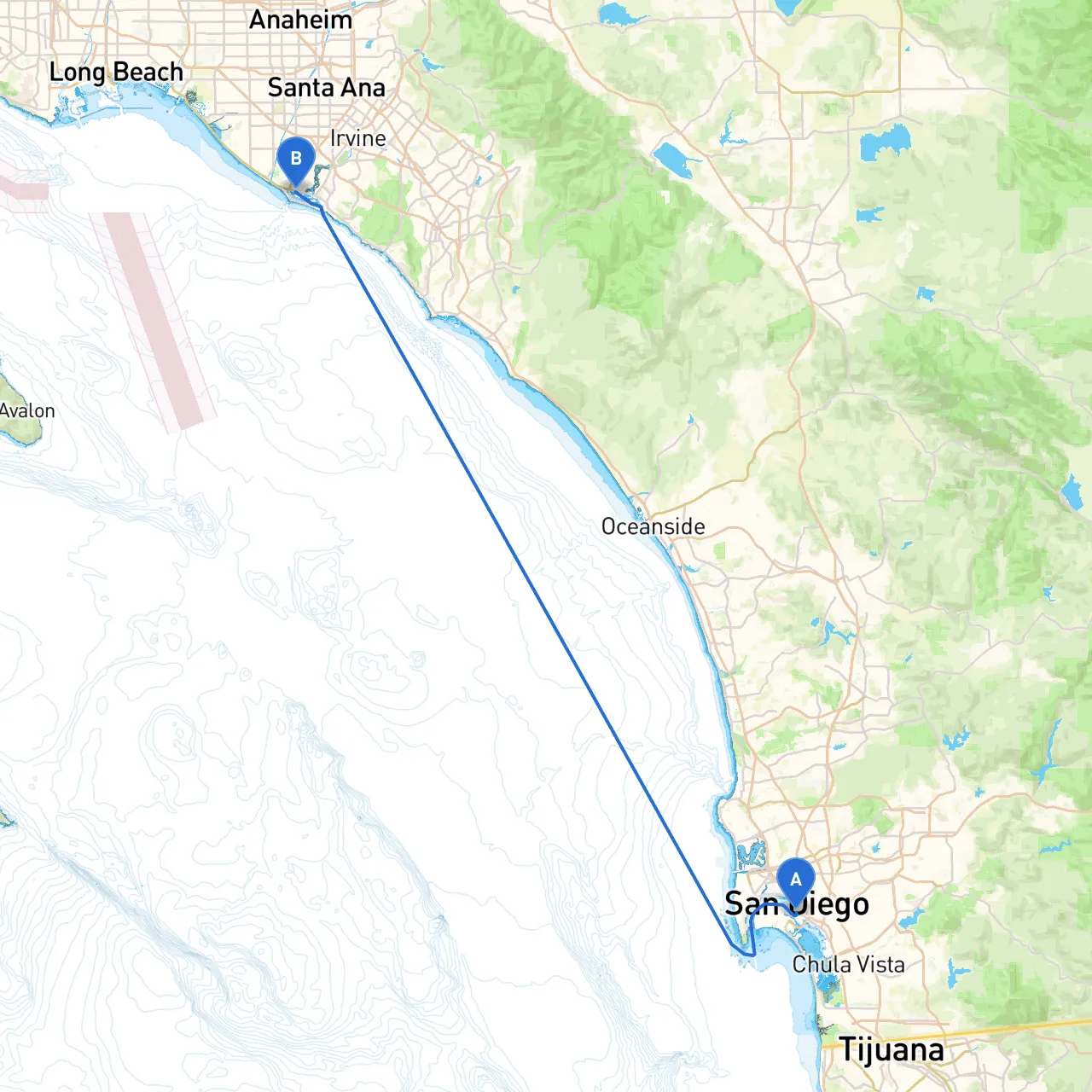 San Diego to Newport Beach