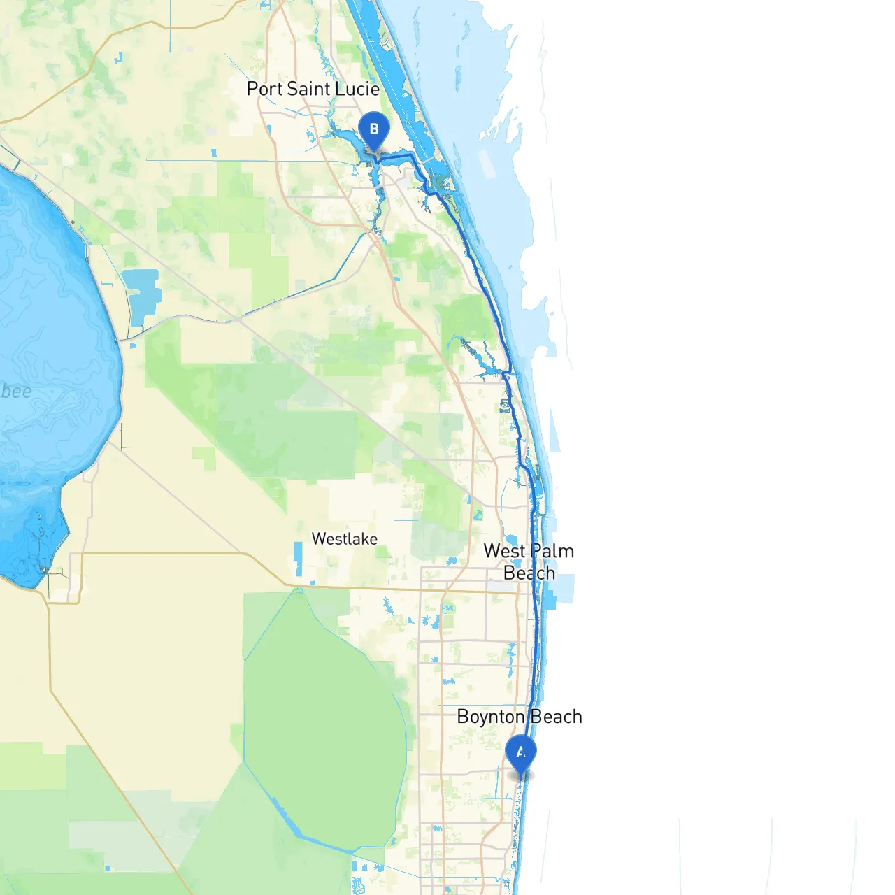 Delray Beach to Stuart