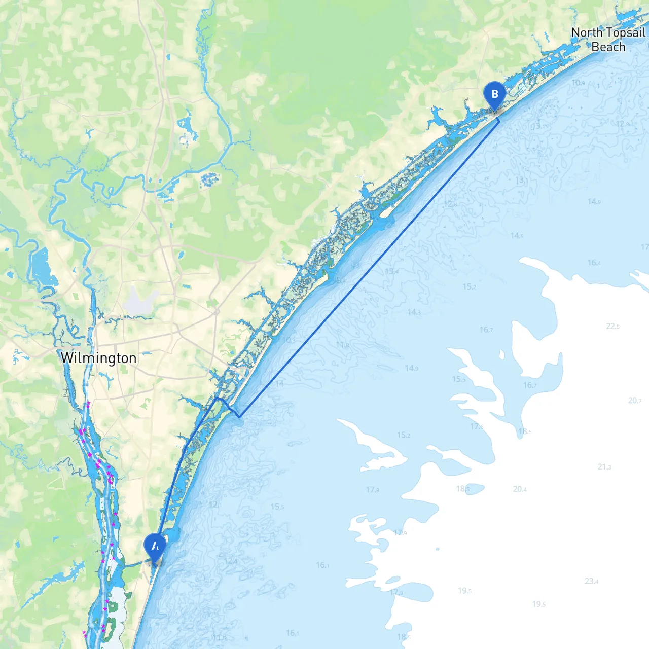 Carolina Beach to Surf City