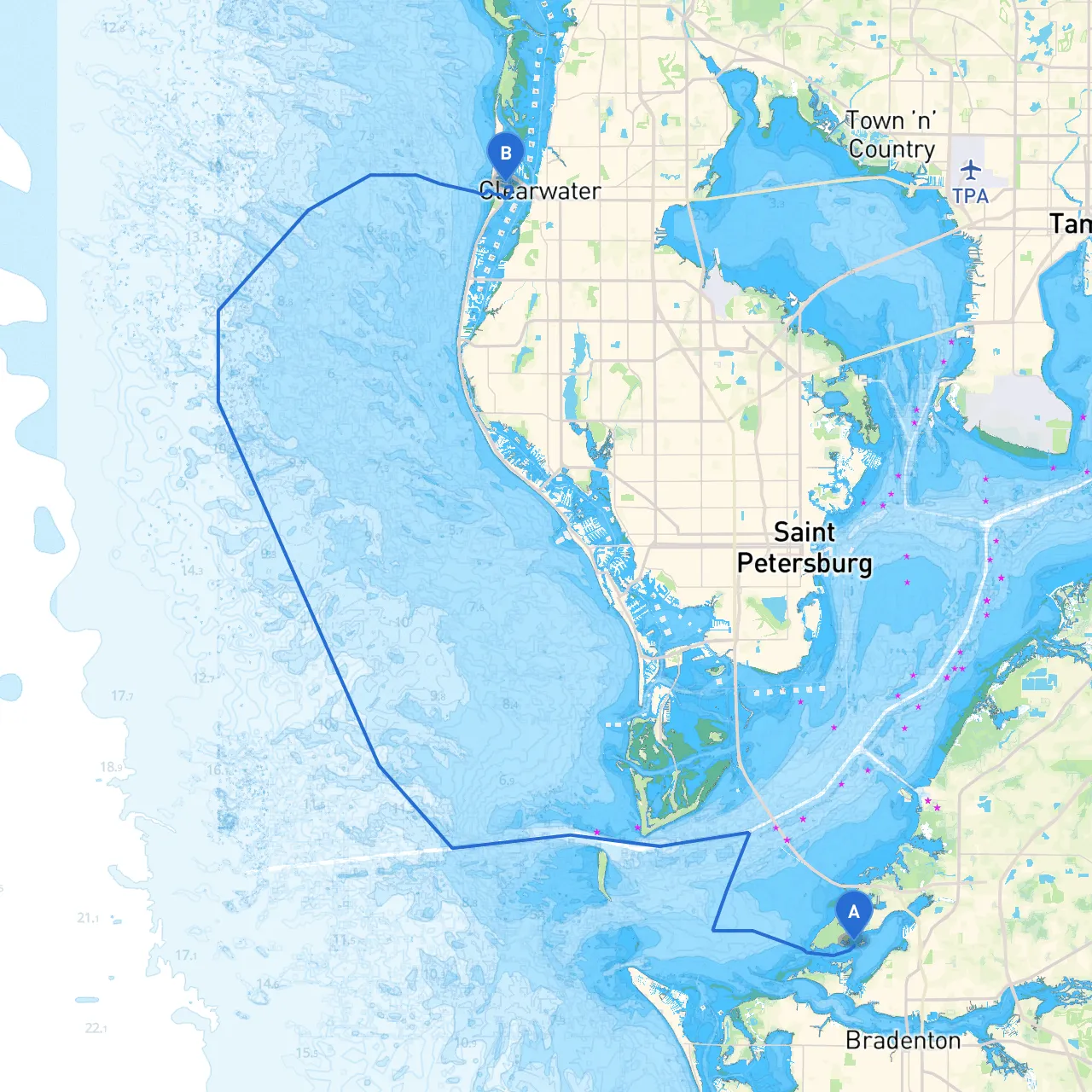 Bradenton to Clearwater Beach
