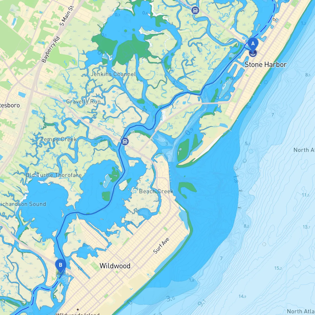 Stone Harbor to Wildwood