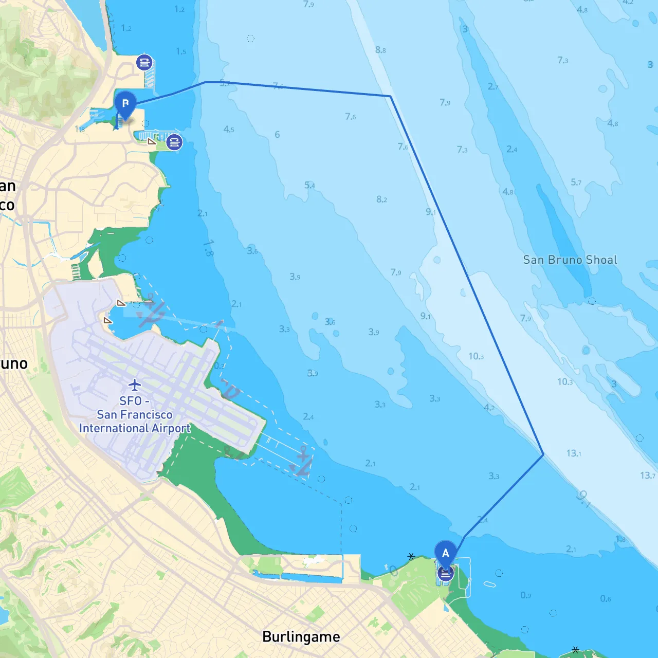 San Mateo to South San Francisco