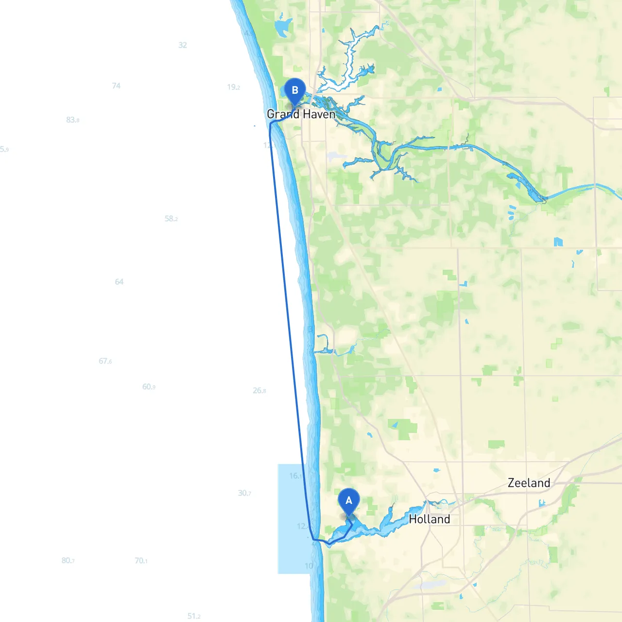 Holland to Grand Haven