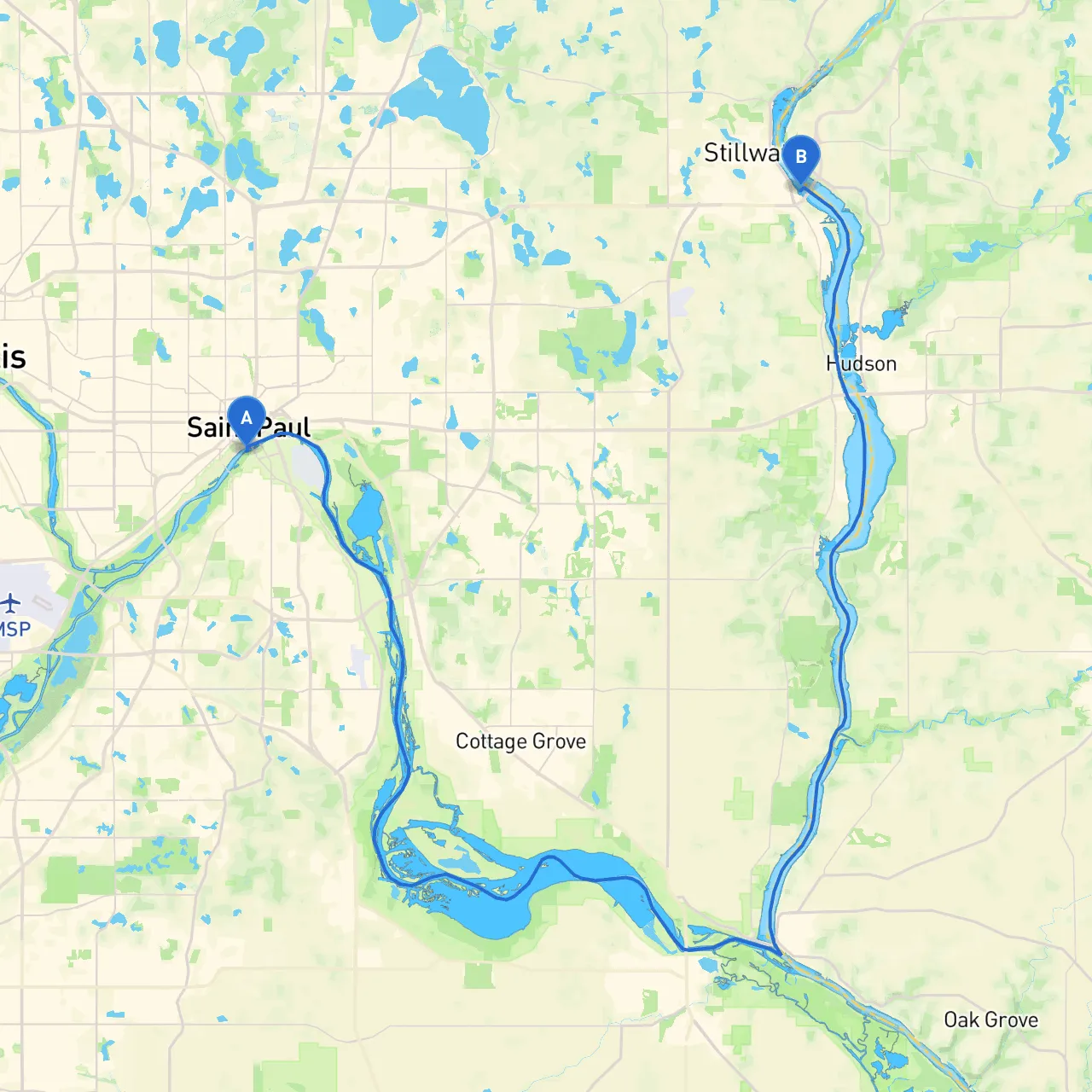 St. Paul to Stillwater