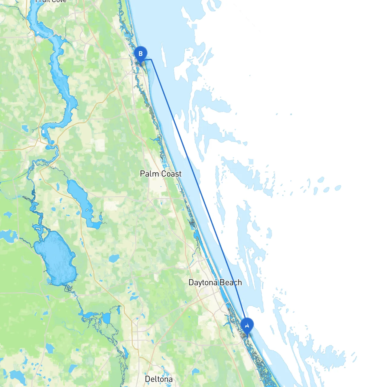 New Smyrna Beach to St Augustine