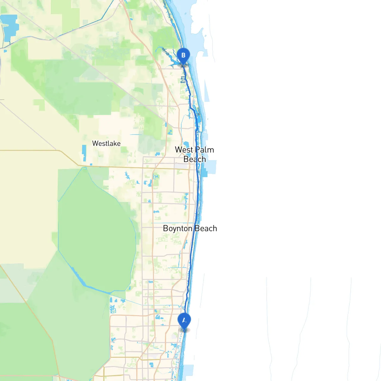 Pompano Beach to Jupiter