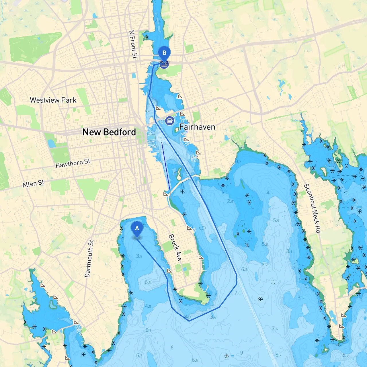 New Bedford to Fairhaven