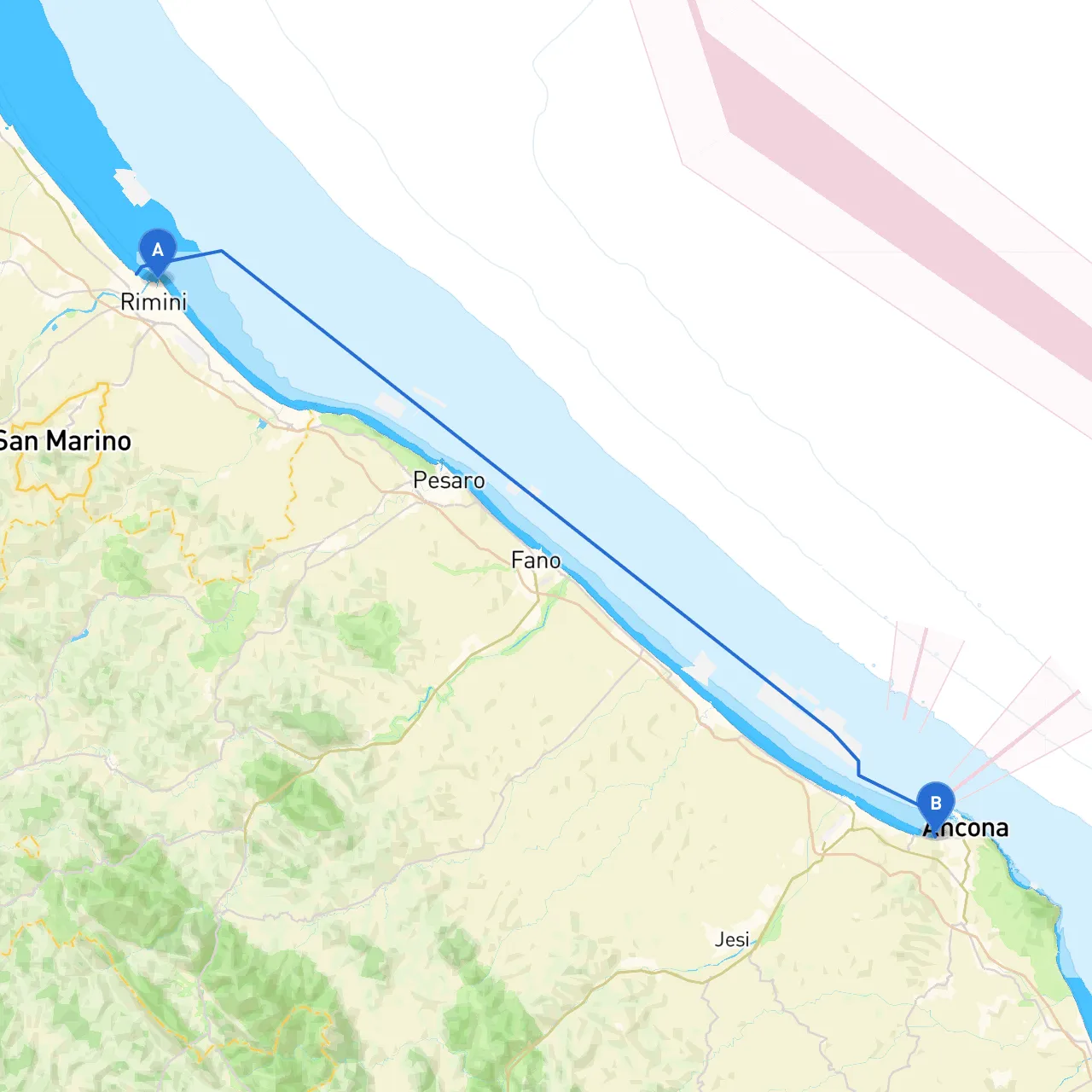 Rimini to Ancona