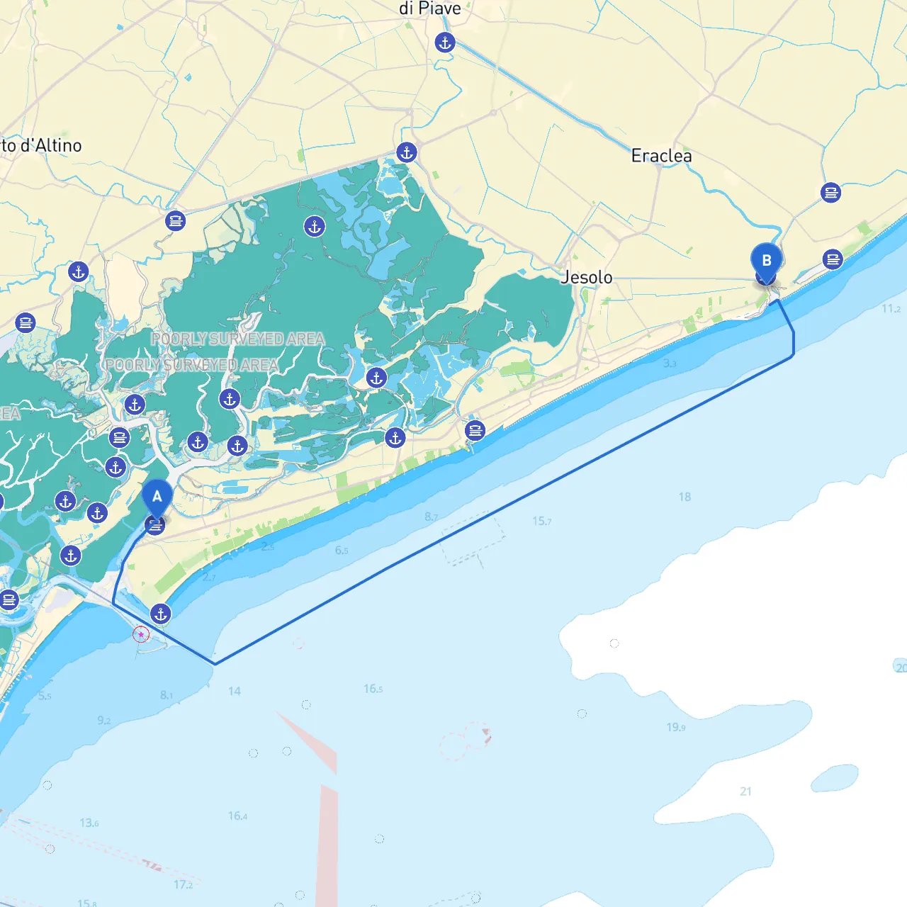 Punta Sabbioni to Lido di Jesolo