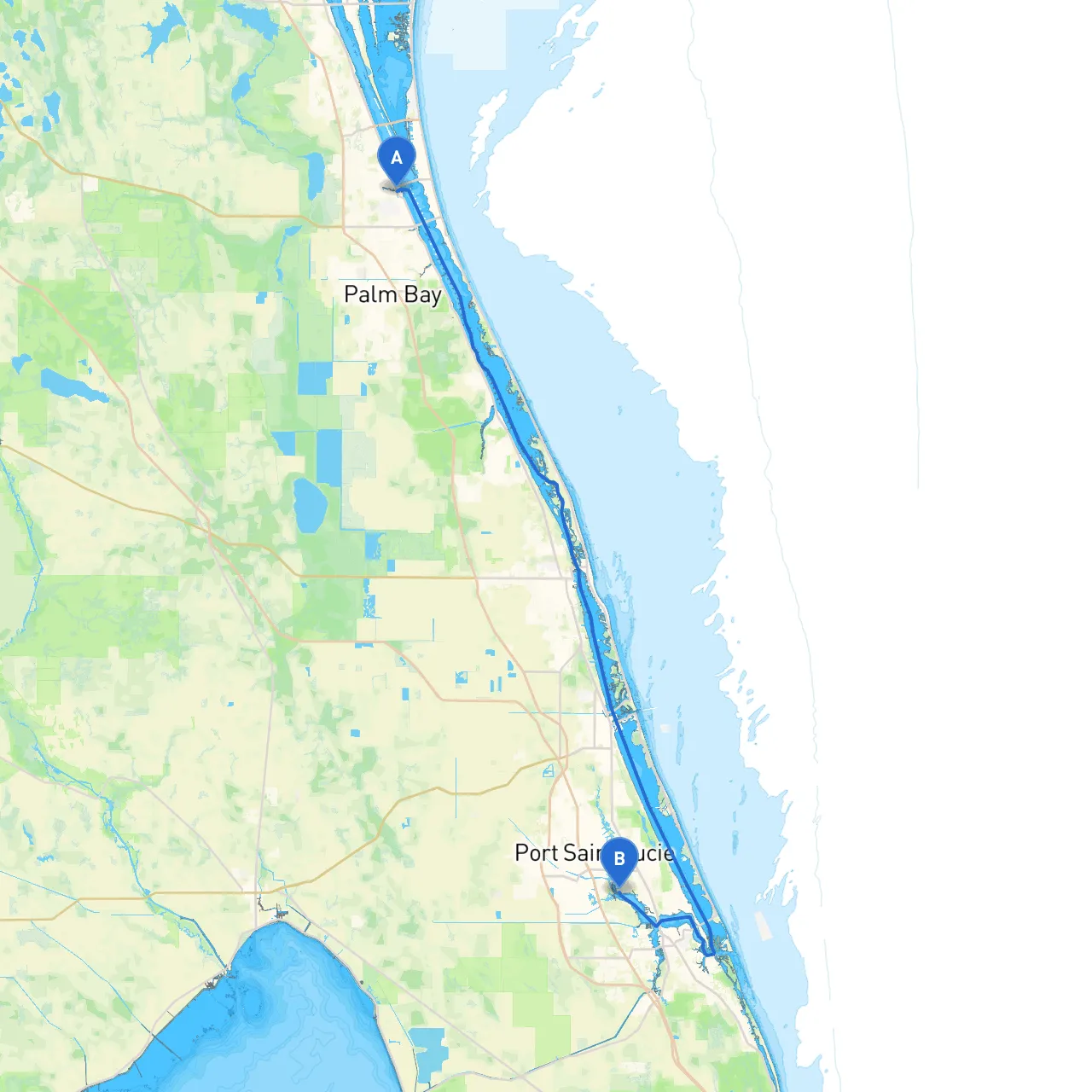 Melbourne to Port St. Lucie