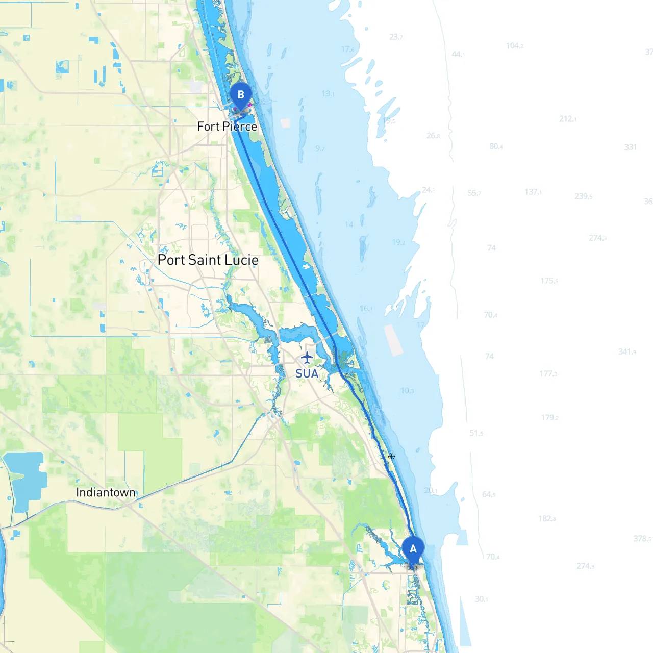 Jupiter to Hutchinson Island