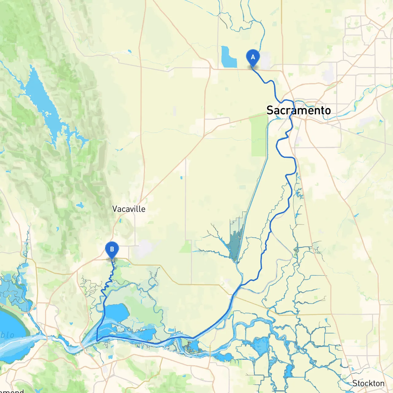 Sacramento to Suisun City