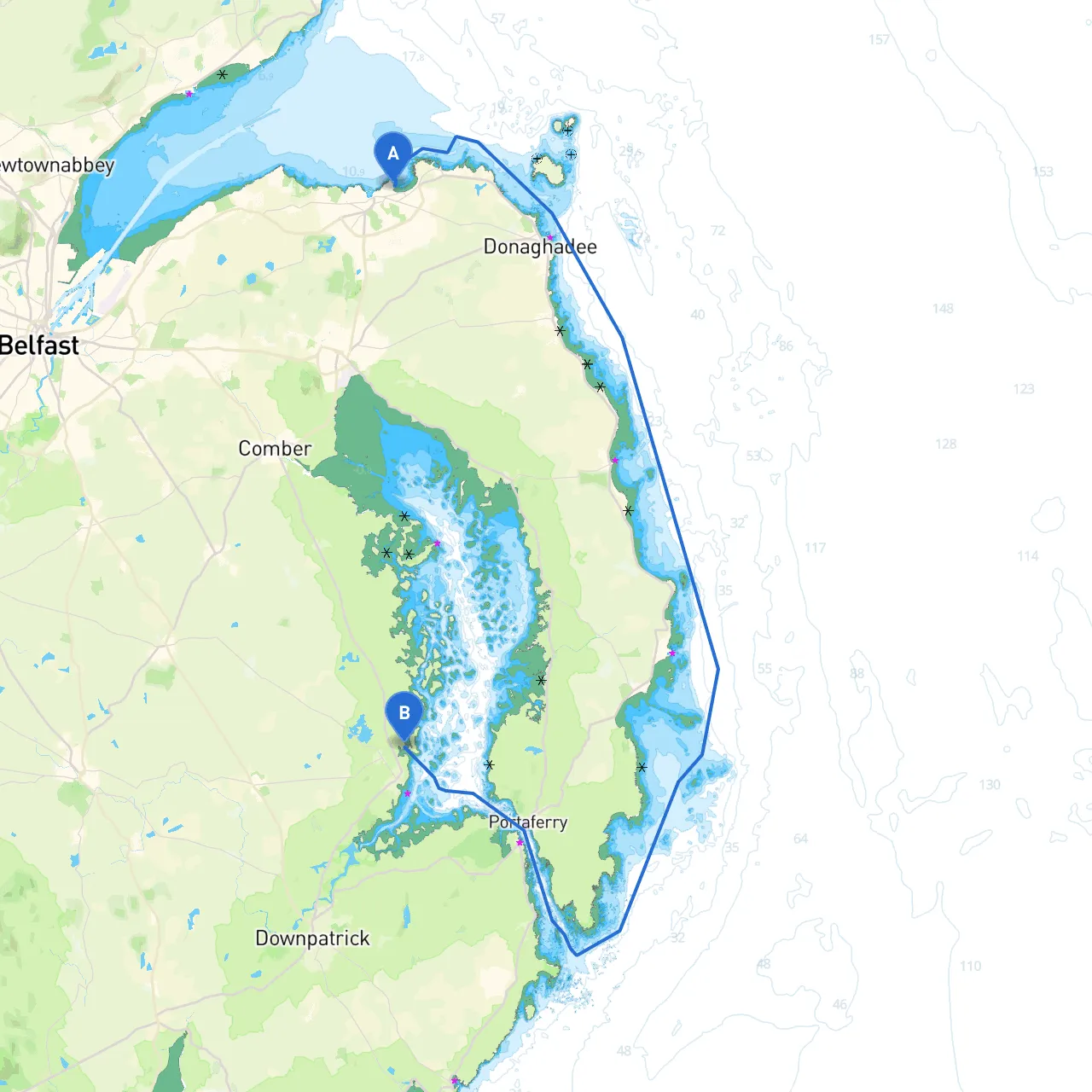 Bangor to Downpatrick