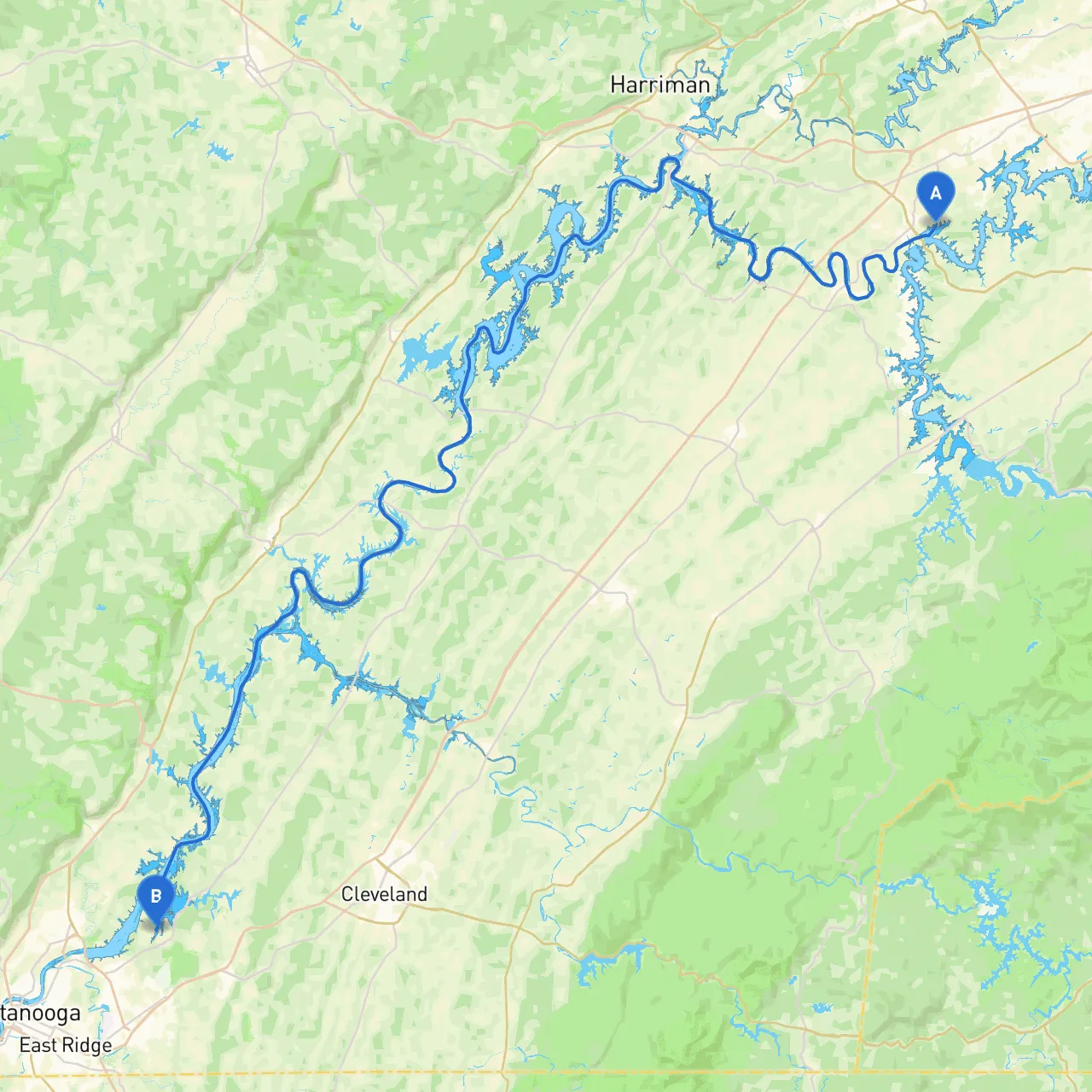 Lenoir City to Chattanooga