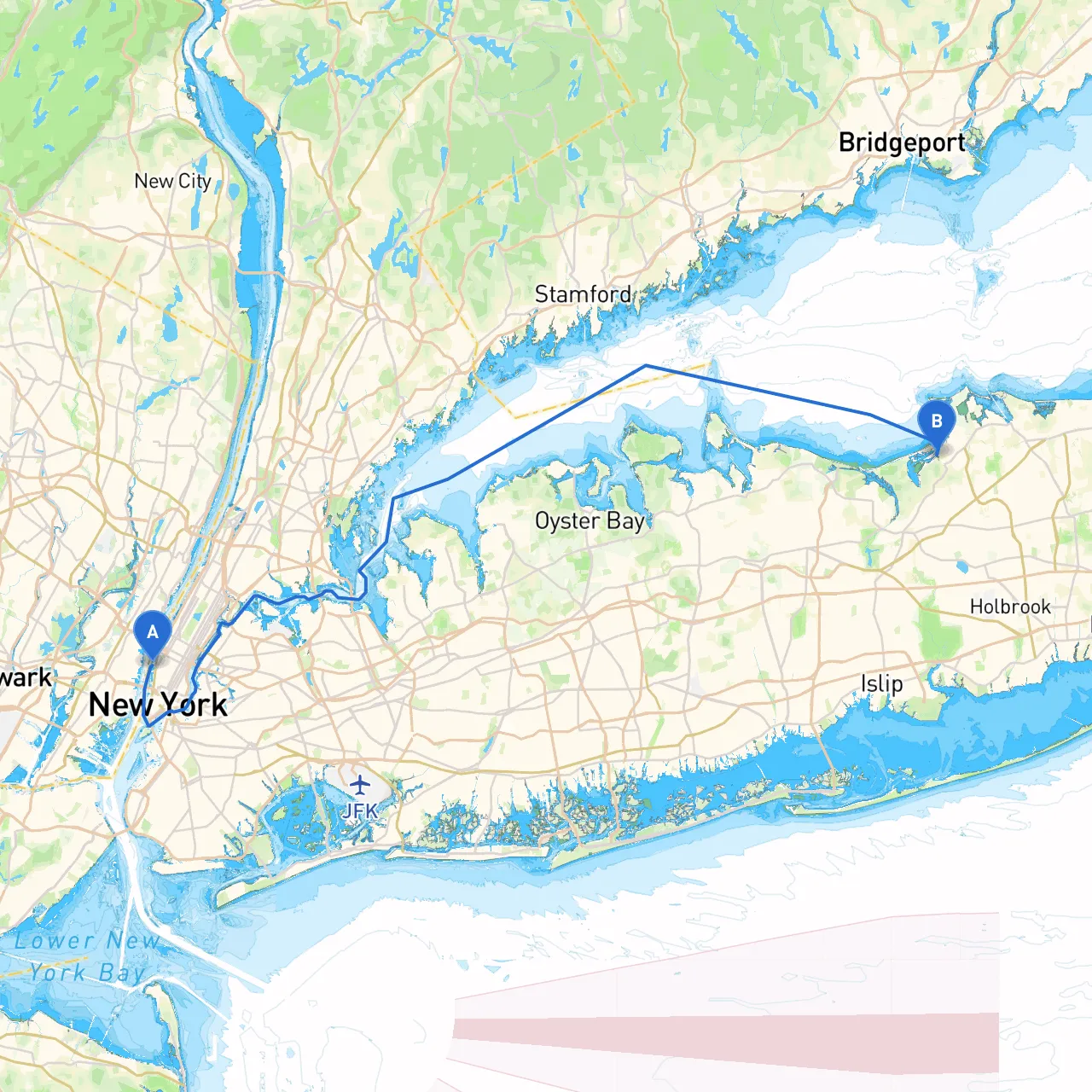 New York to Stony Brook
