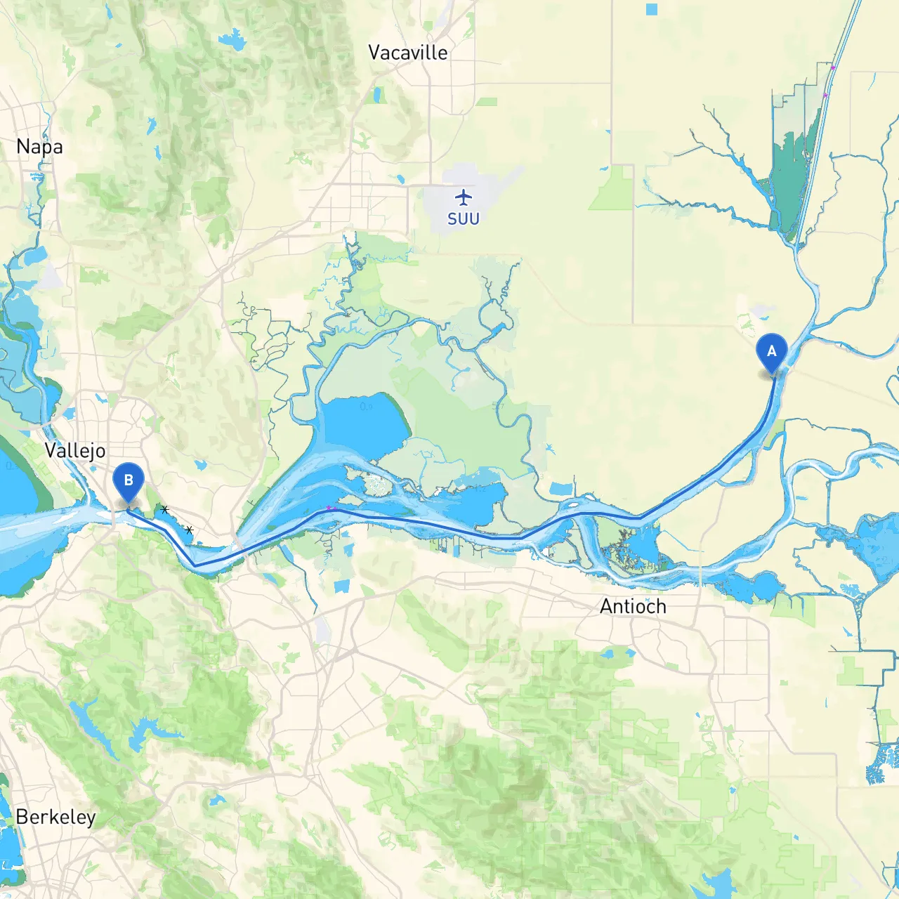 Rio Vista to Vallejo