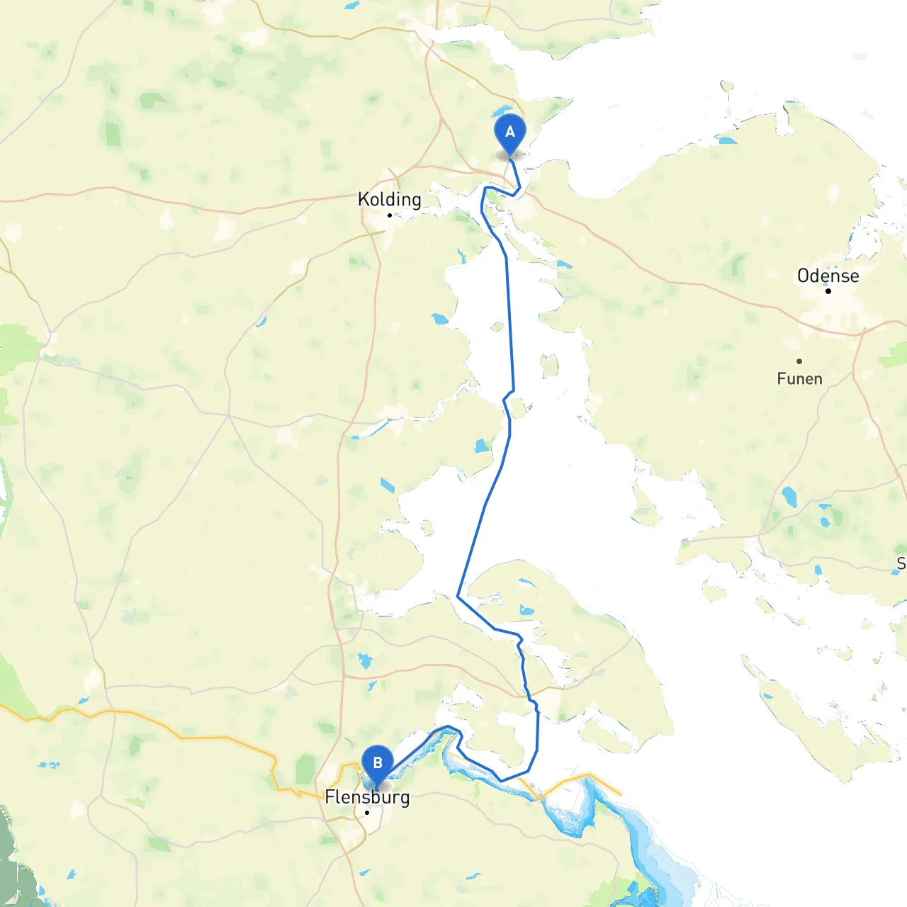 Fredericia to Flensburg