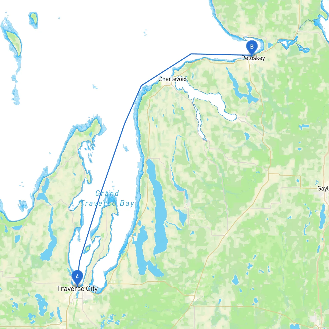 Traverse City to Petoskey