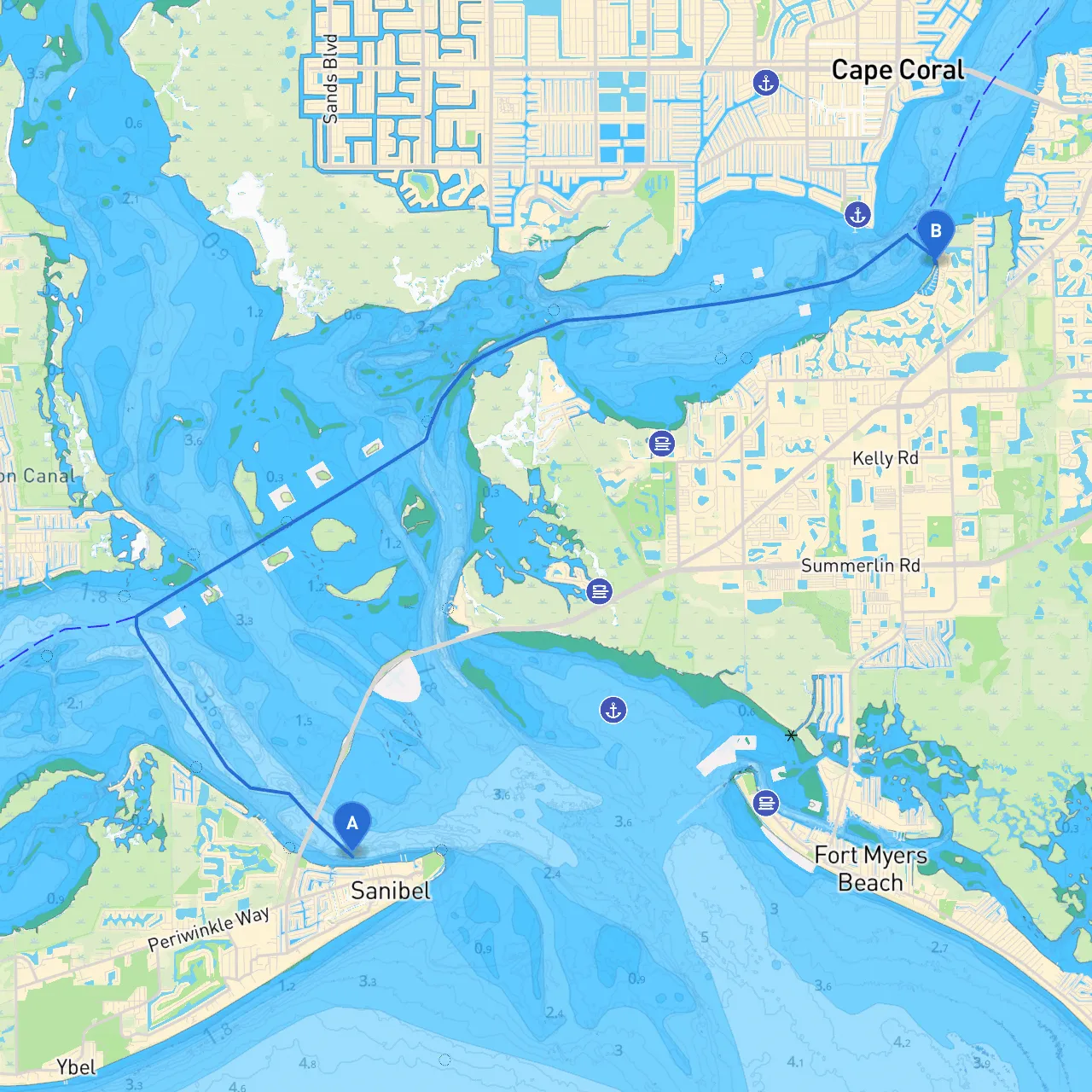 Sanibel to Fort Myers
