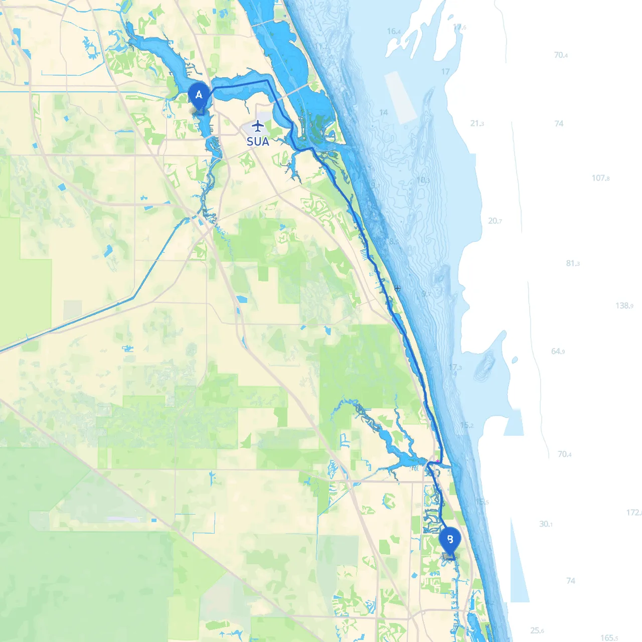 Palm City to Palm Beach Gardens
