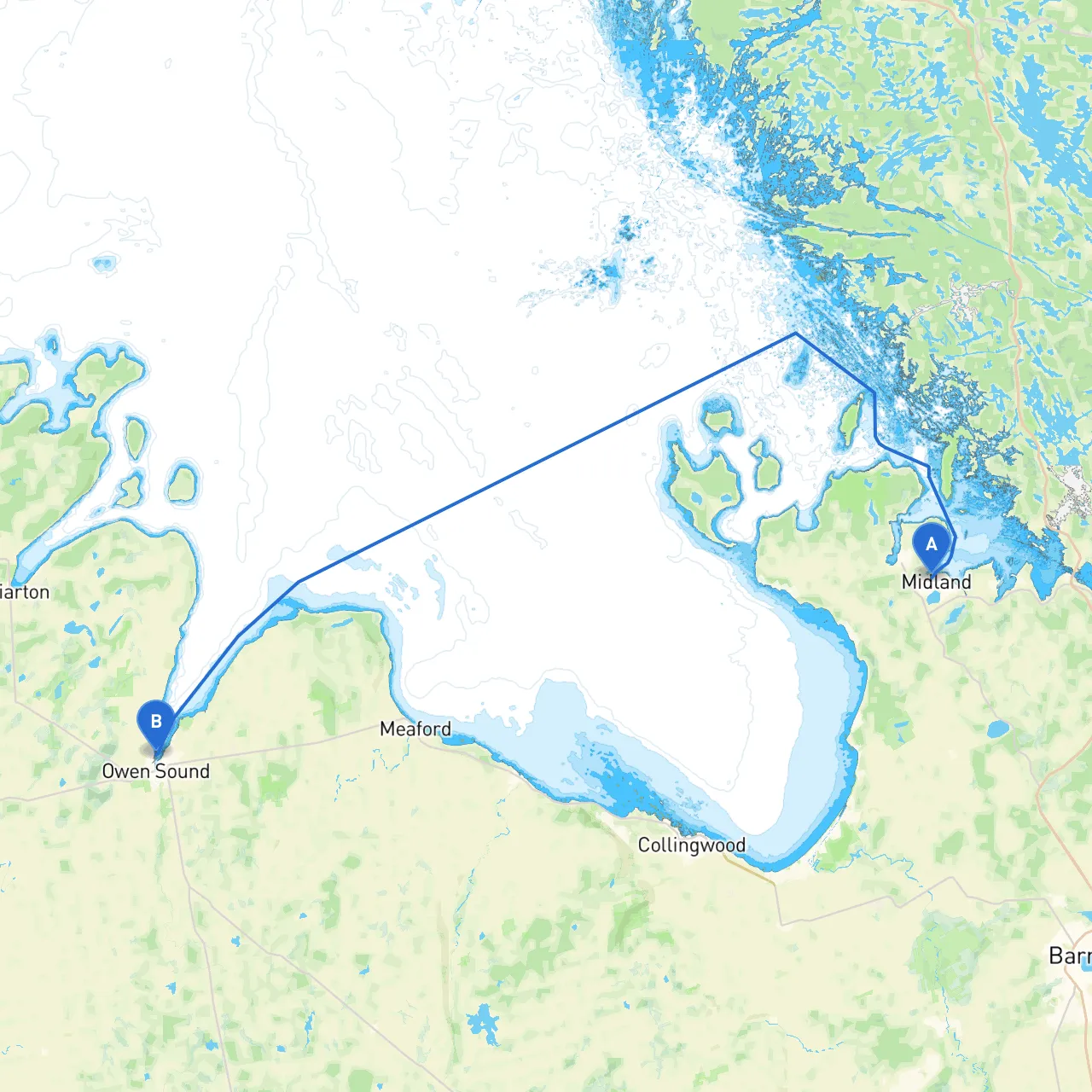 Midland to Owen Sound