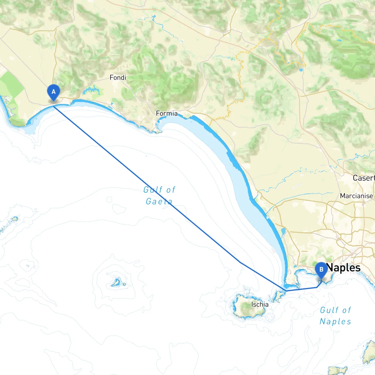 Terracina to Naples