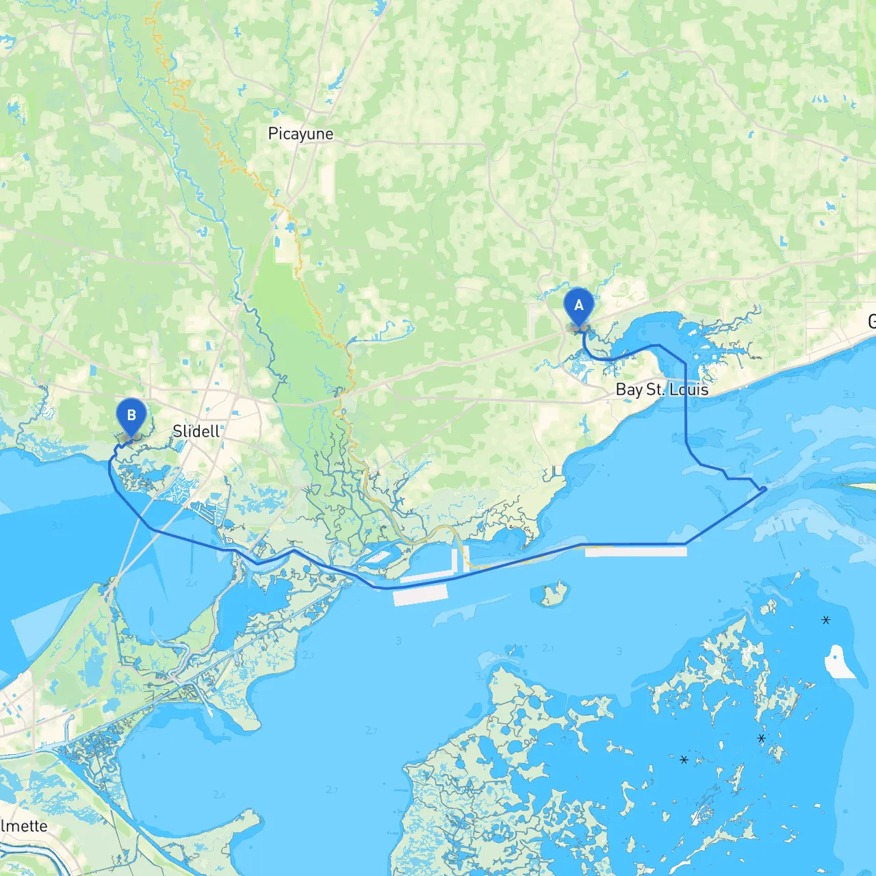 Bay St. Louis to Slidell