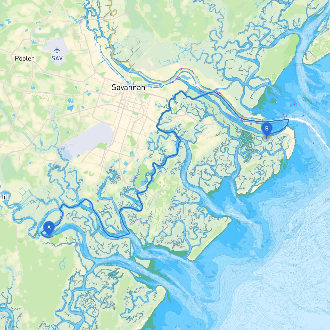 Richmond Hill to Tybee Island