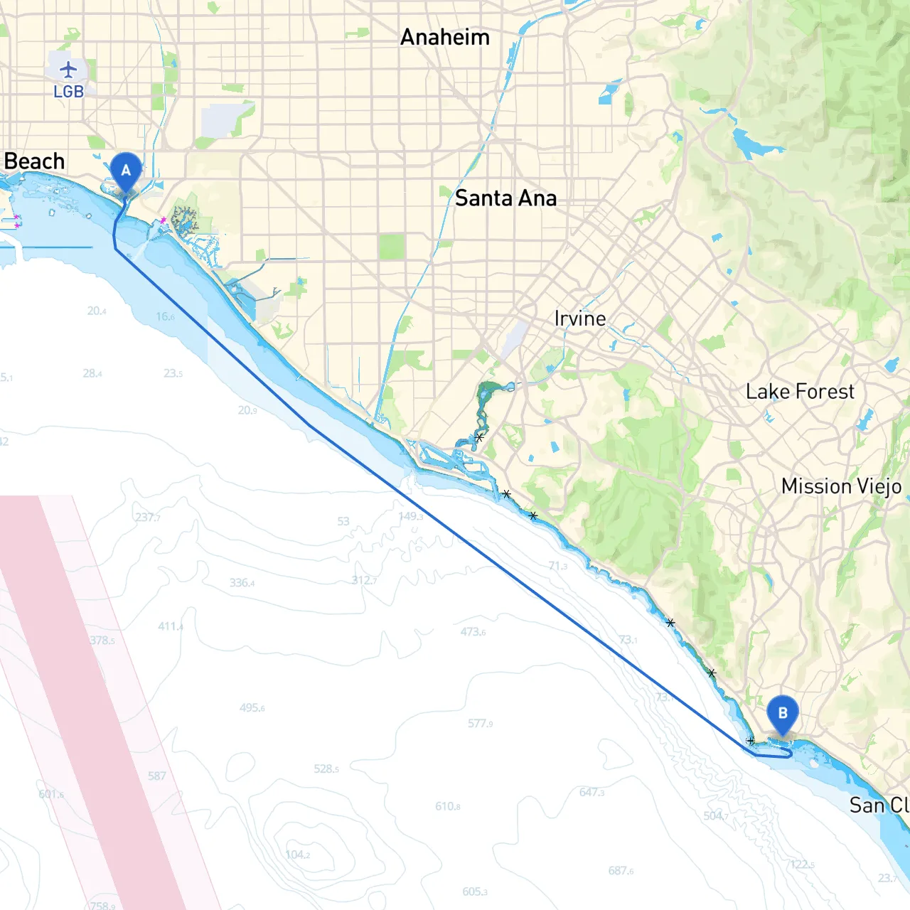 Long Beach to Dana Point