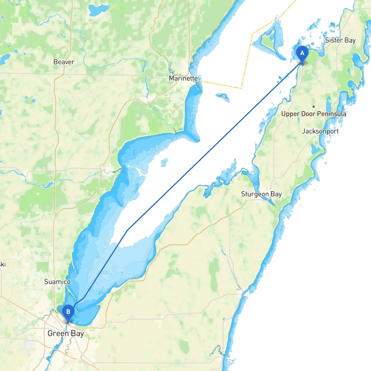 Fish Creek to Green Bay