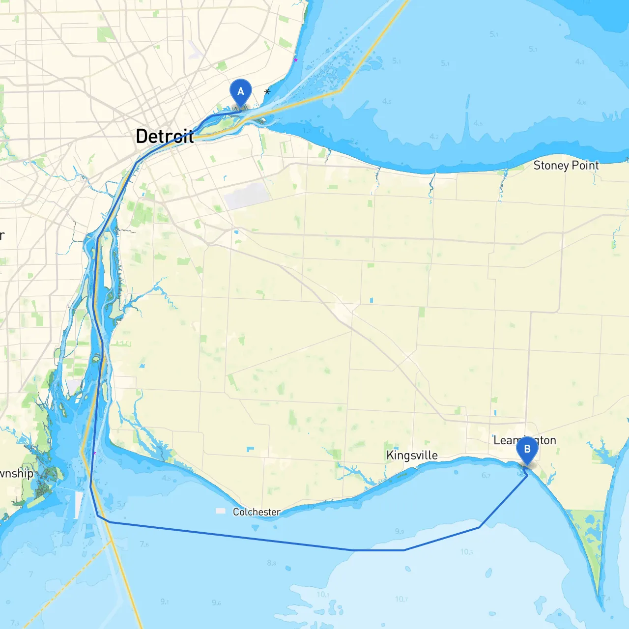 Detroit to Leamington