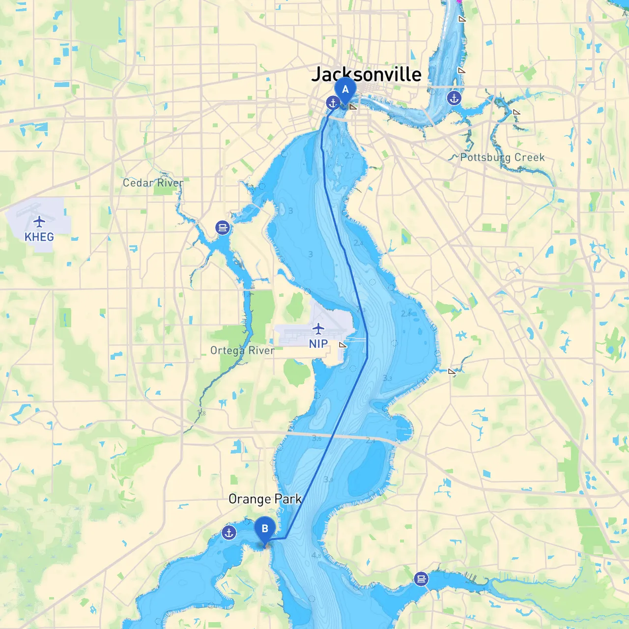 Jacksonville to Fleming Island